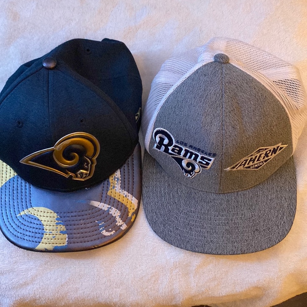 LA Rams baseball snapback caps.